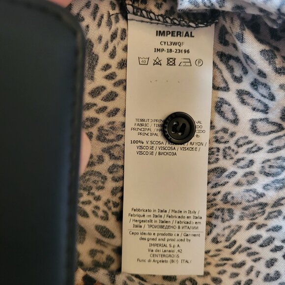 Imperial Black Label | Leopard Print Blouse | S/M | Tan Brown Black - Picture 5 of 6